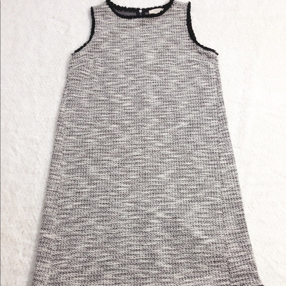 Loft Fringe Tweed Shift Dress - Picture 2 of 7